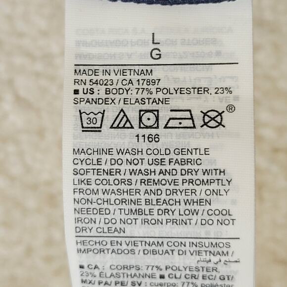 NWT Old Navy L Powersoft Go Dry Pants Wide Leg High Rise Flat Front Pull On Blue - Picture 14 of 14